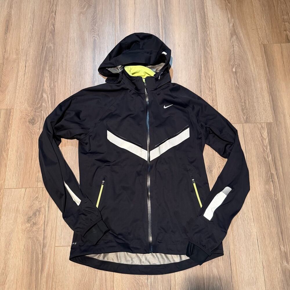 Nike Vapor 5 Mens World Record Running Jacket Medium Black Reflective 465389-010